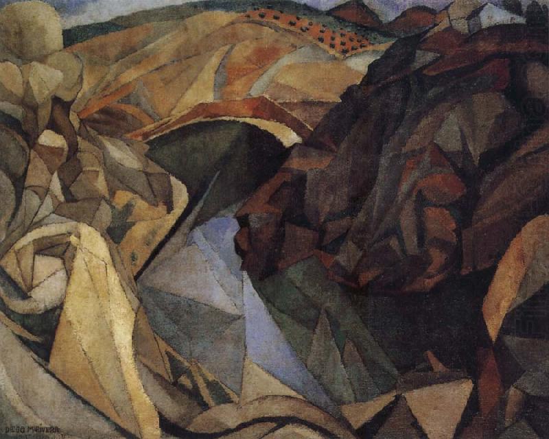 Diego Rivera Landscape of Spanish china oil painting image